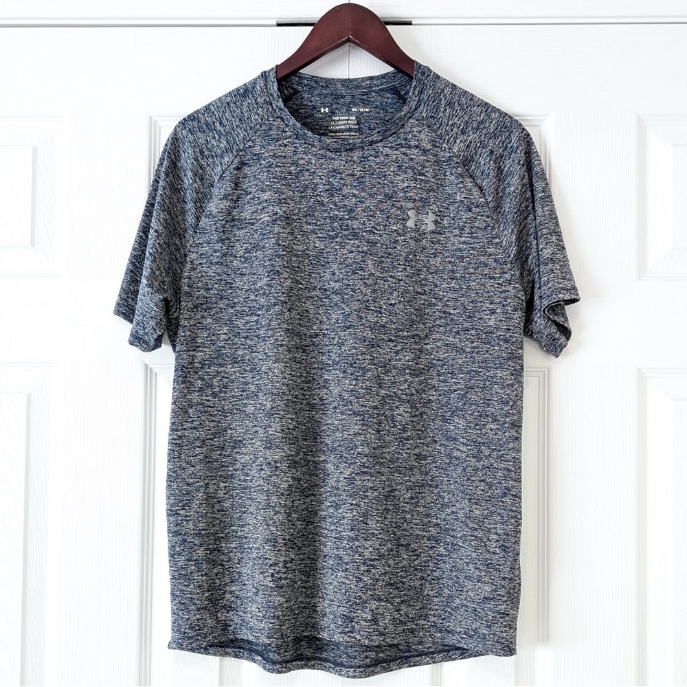 NWOT Under Armour The Tech Tee Men’s Blue and Grey T-Shirt Size Medium
